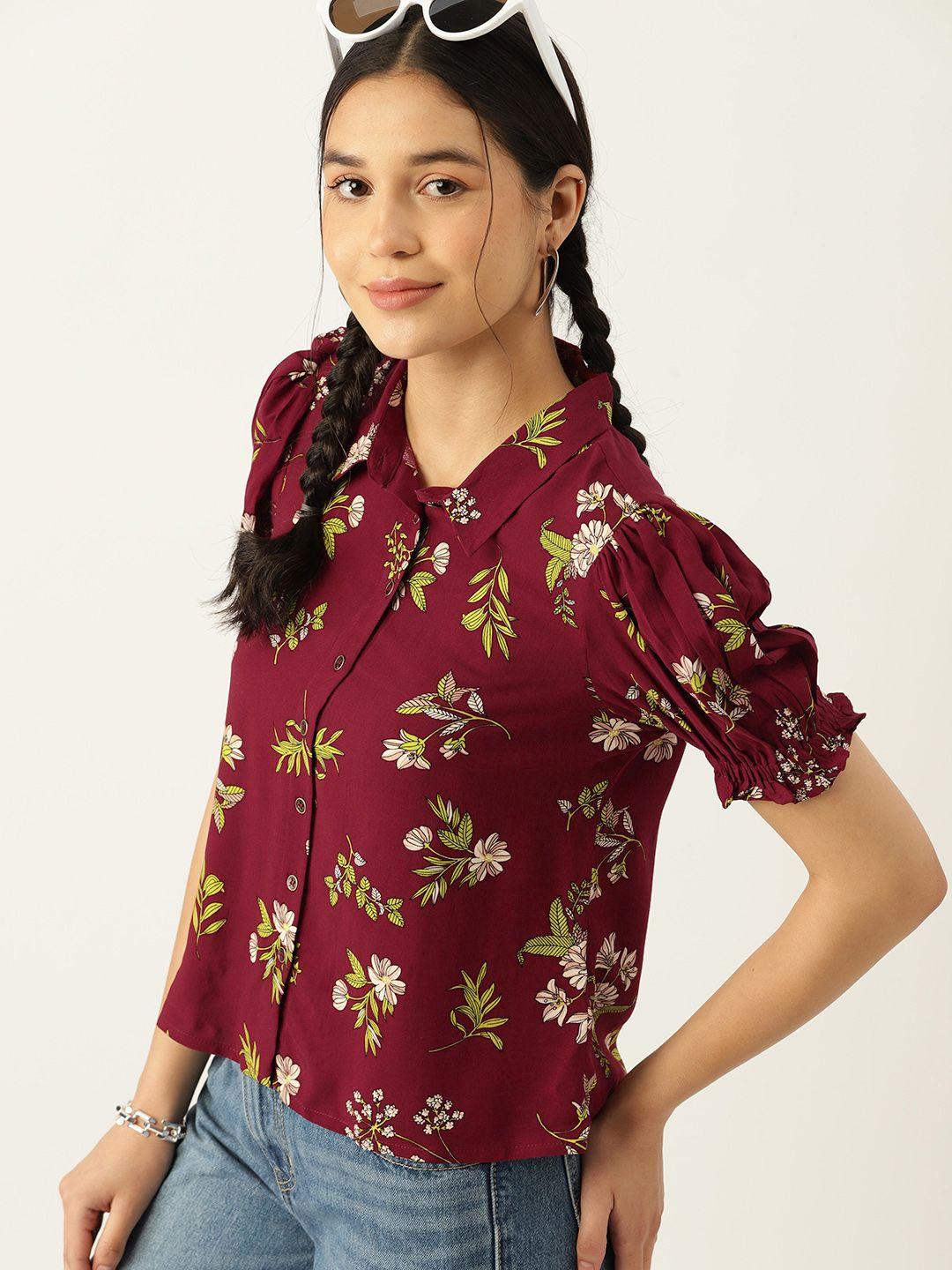 dressberry floral print casual shirt