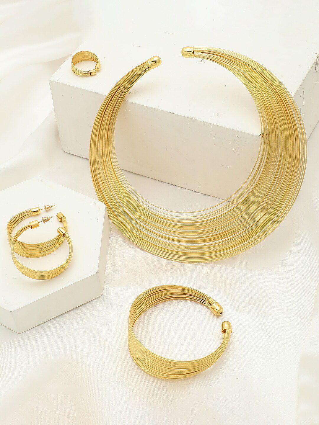 dressberry gold-plated jewellery set