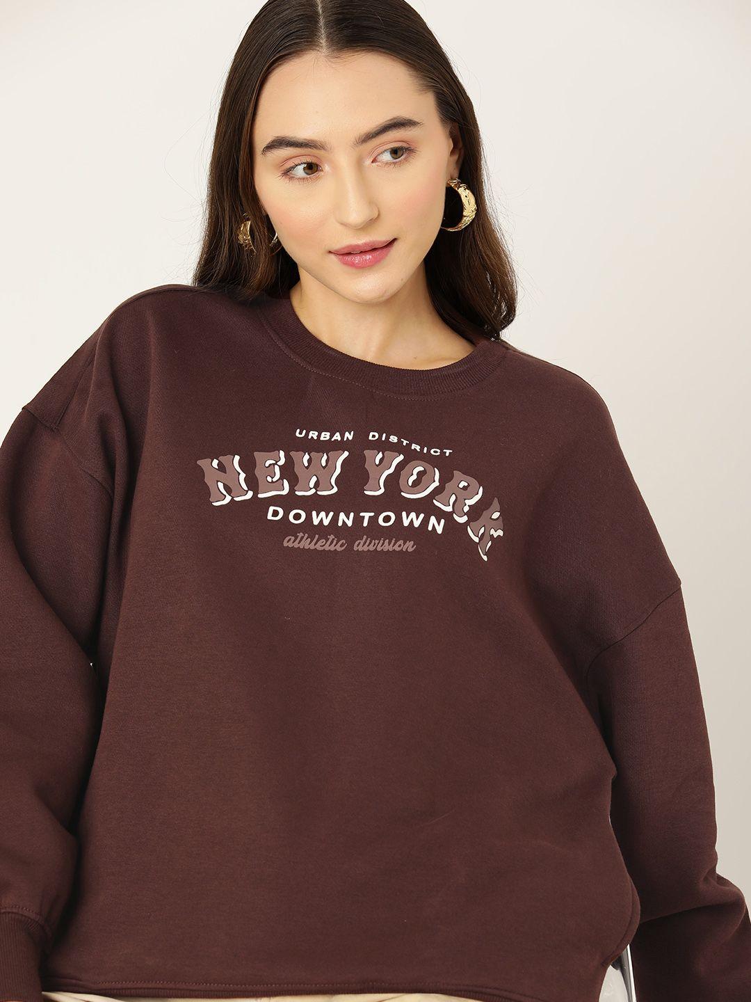 dressberry new york printed drop-shoulder sweatshirt