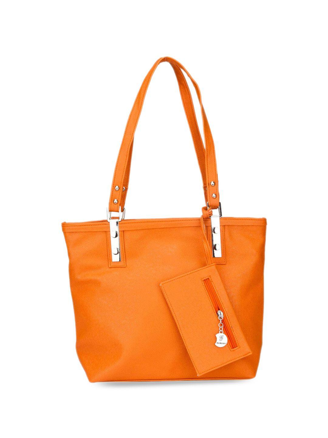 dressberry orange zip detail shoulder bag