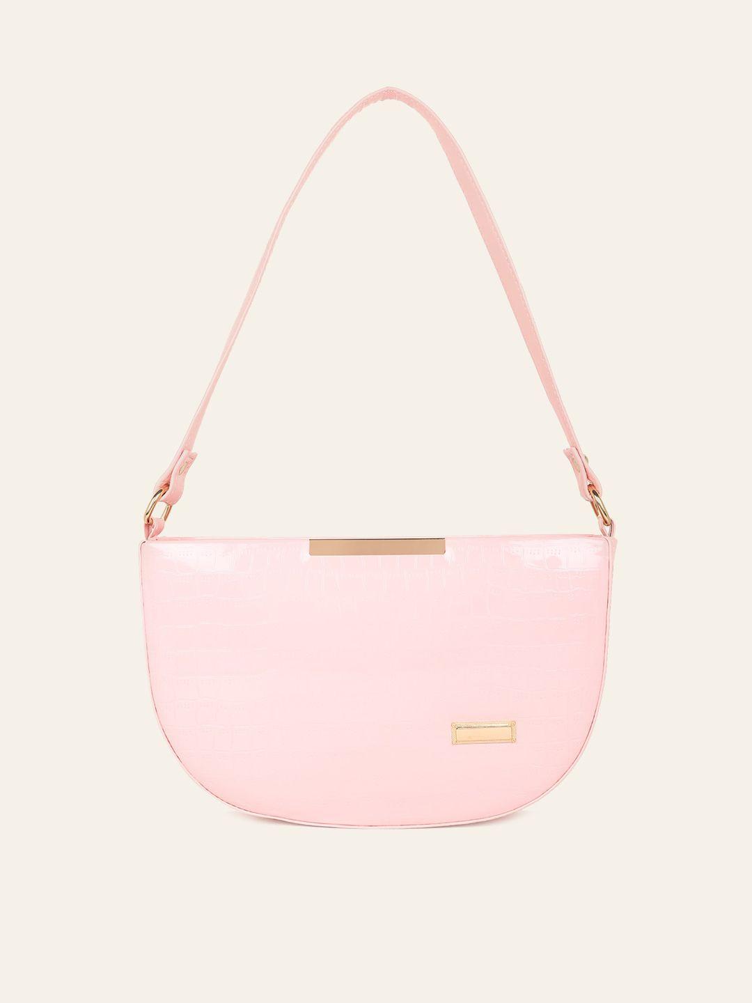 dressberry pink half moon shoulder bag