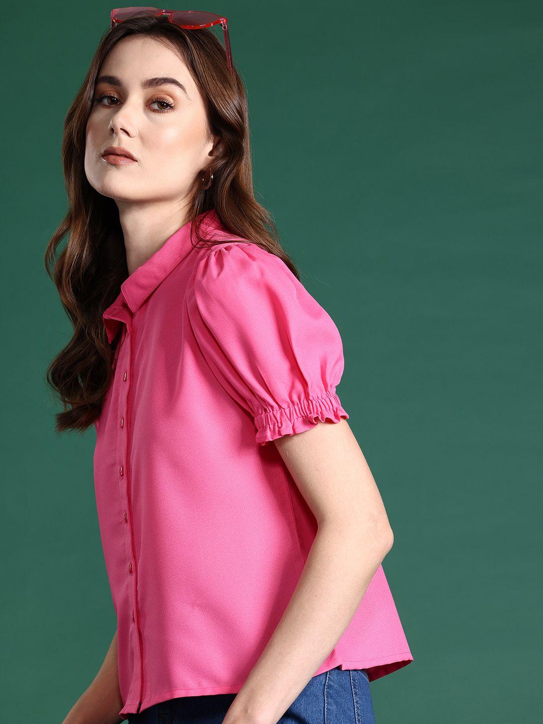 dressberry puff sleeves casual shirt