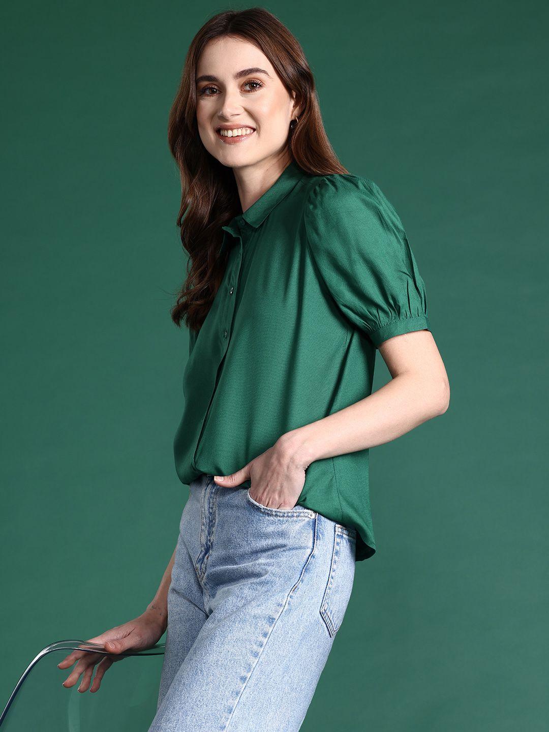 dressberry puff sleeves casual shirt
