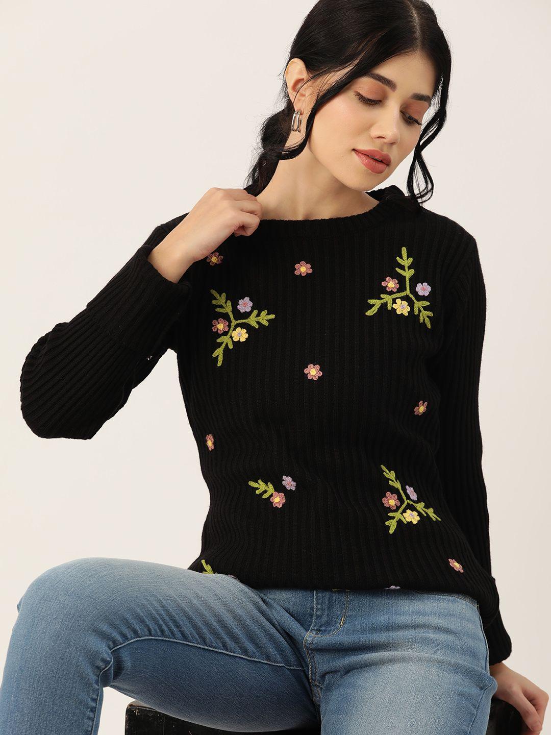 dressberry pure acrylic embroidered pullover