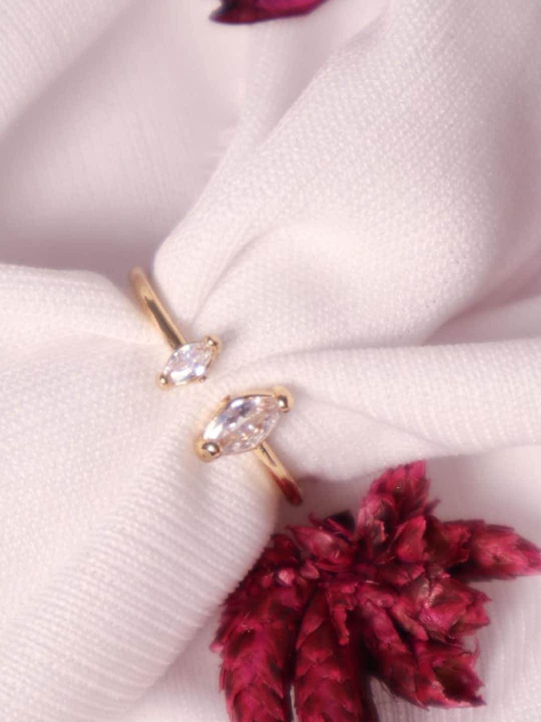 dressberry rose gold alloy finger ring