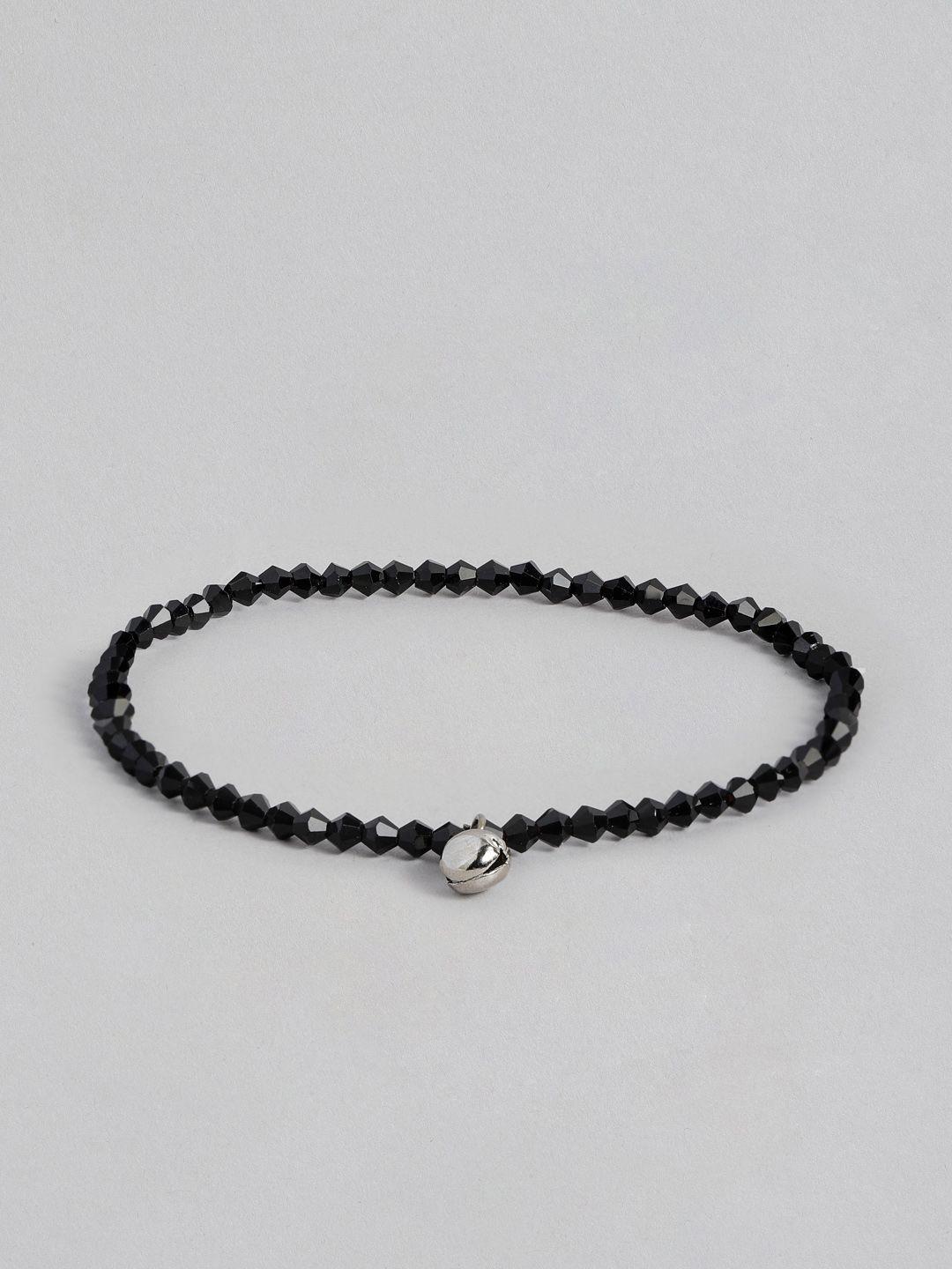 dressberry silver-plated stone-studded anklet