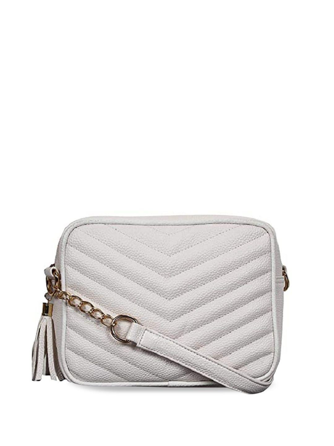 dressberry textured quilted structured sling bag