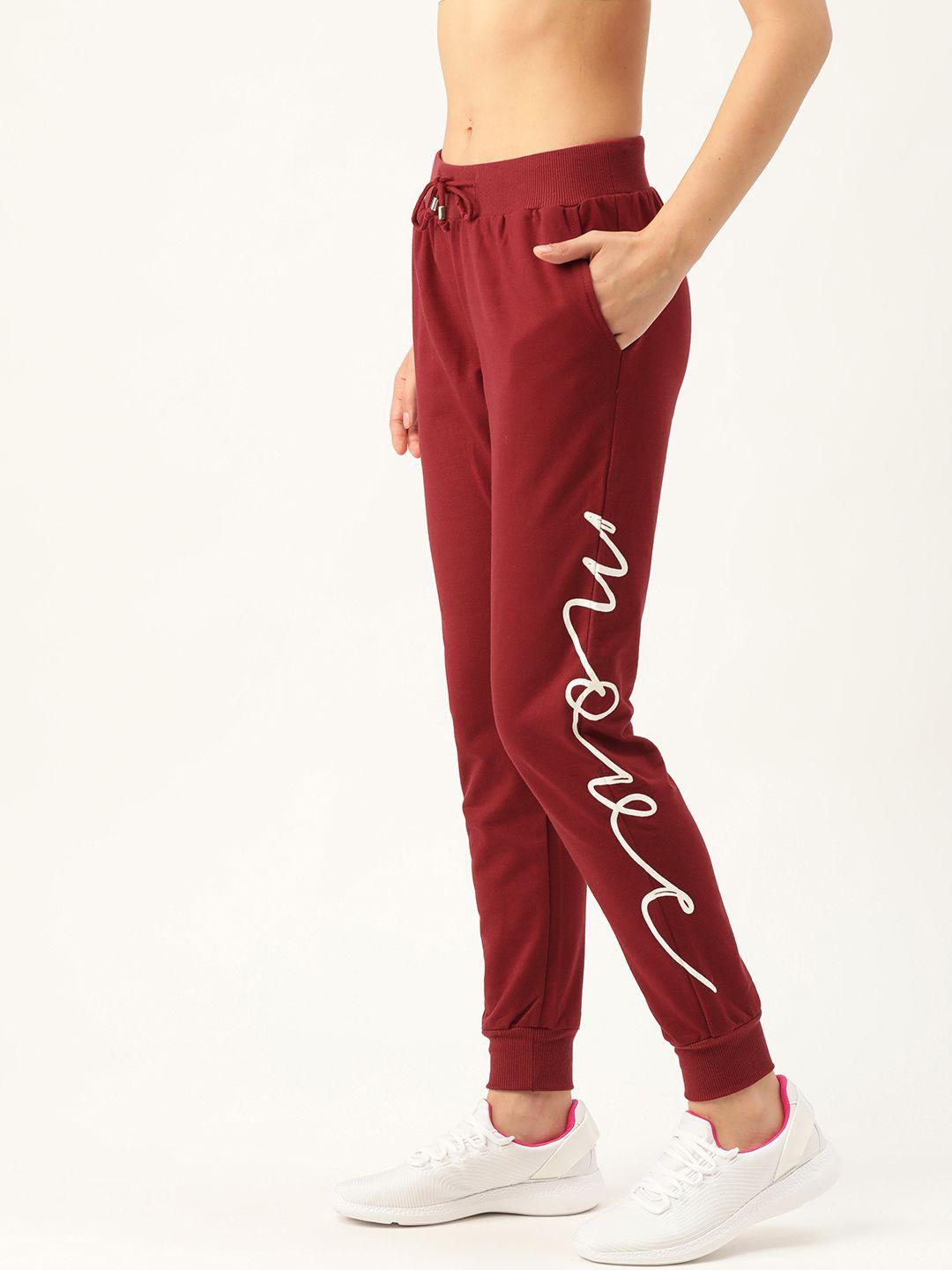 dressberry woman maroon printed detail joggers