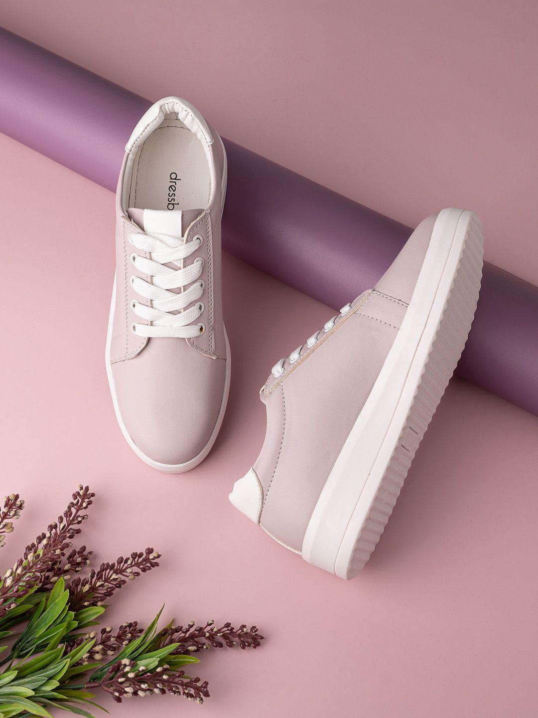 dressberry women beige lightweight comfort insole contrast sole sneakers