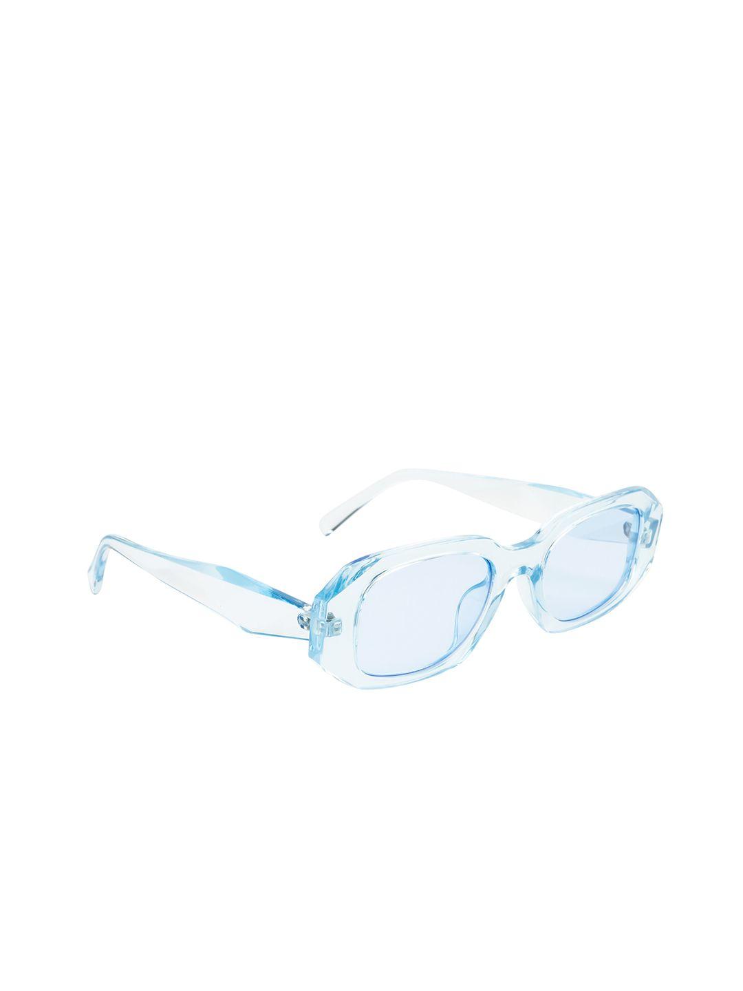 dressberry women blue lens & blue rectangle sunglasses with uv protected lens db-jl9272-c8