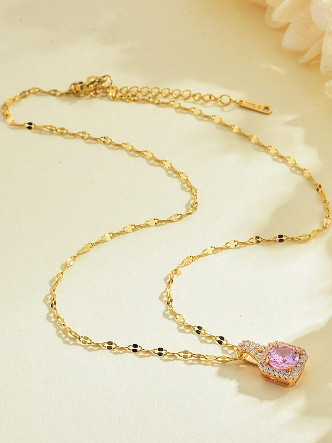 dressberry women gold necklace and chains
