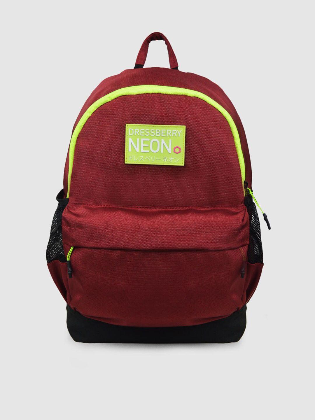 dressberry women maroon & yellow medium backpack