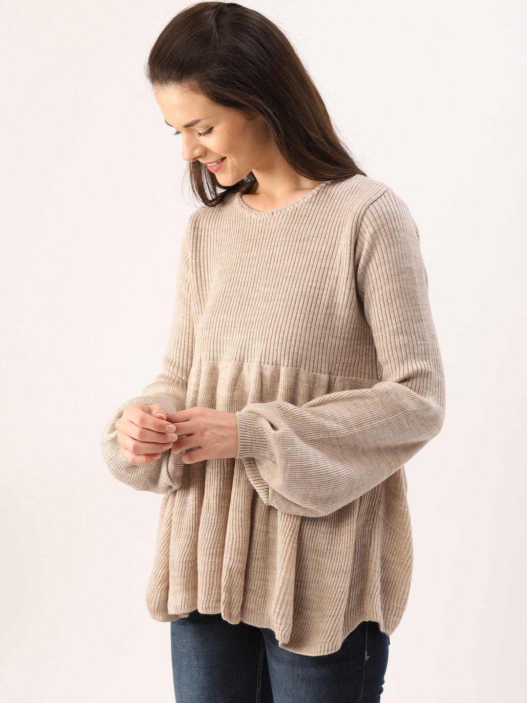 dressberry-women-nude-coloured-solid-pullover