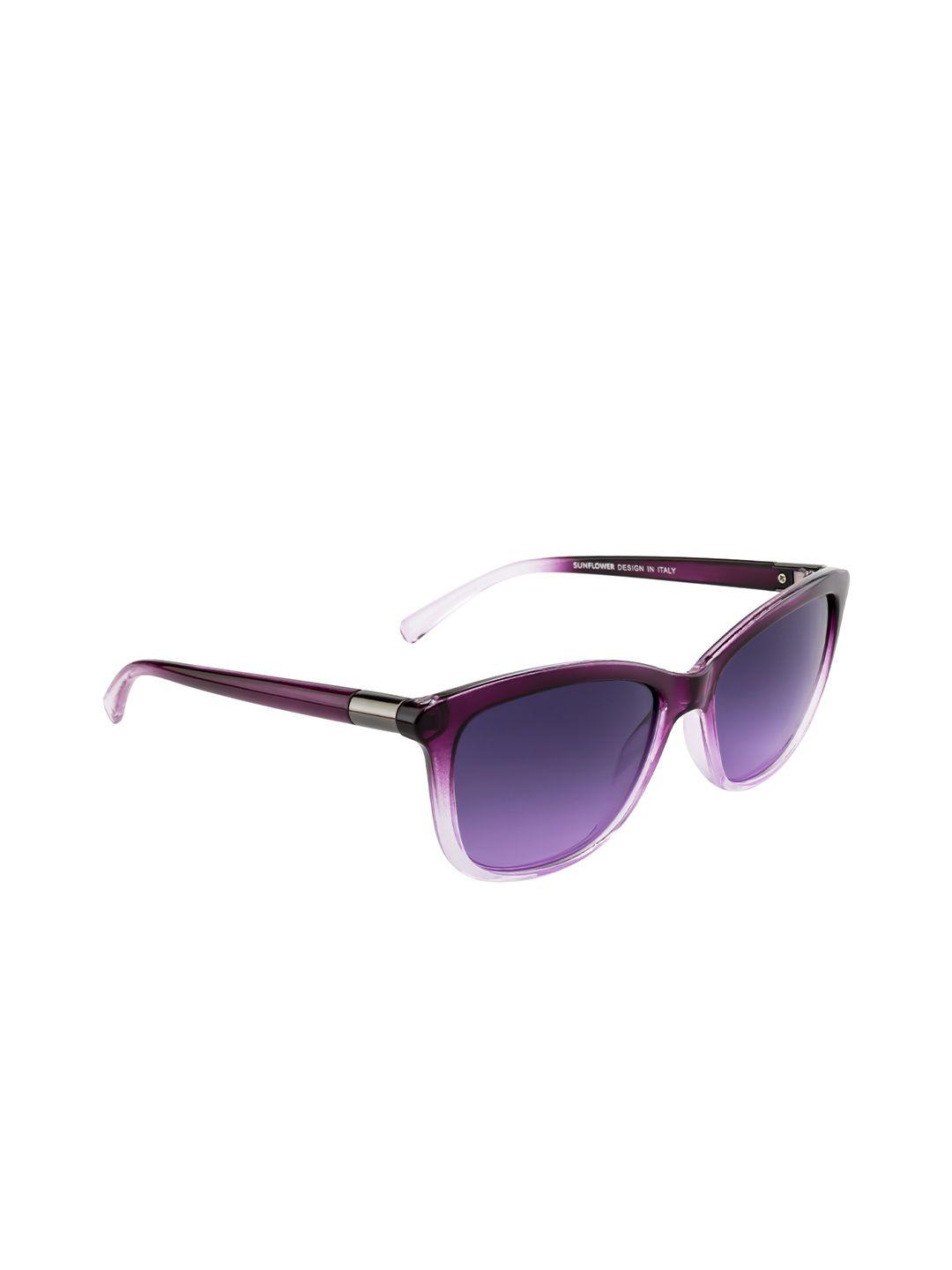 dressberry women purple lens & purple square sunglasses with uv protected lens db-p8559-c8