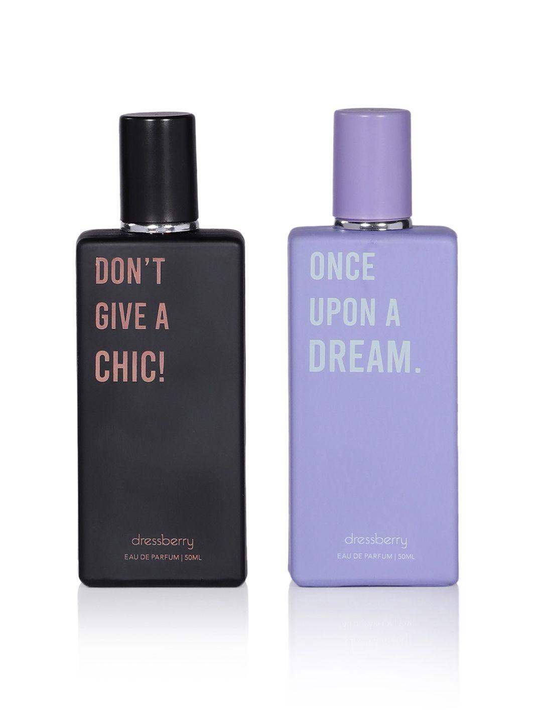 dressberry women set of 2 eau de parfum - once upon a dream & dont give a chic - 50ml each