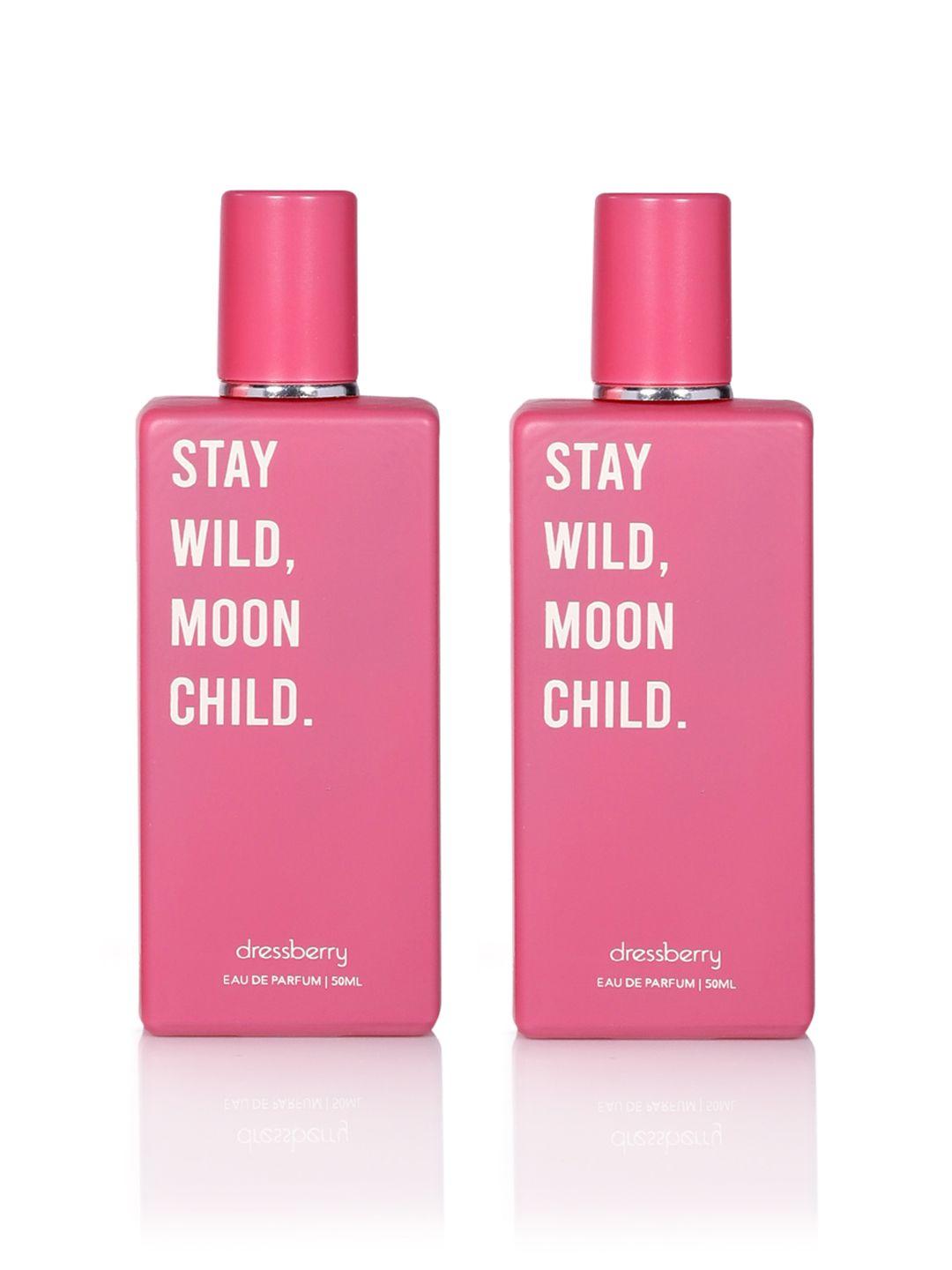 dressberry women set of 2 stay wild, moon child long lasting eau de parfum - 50ml each