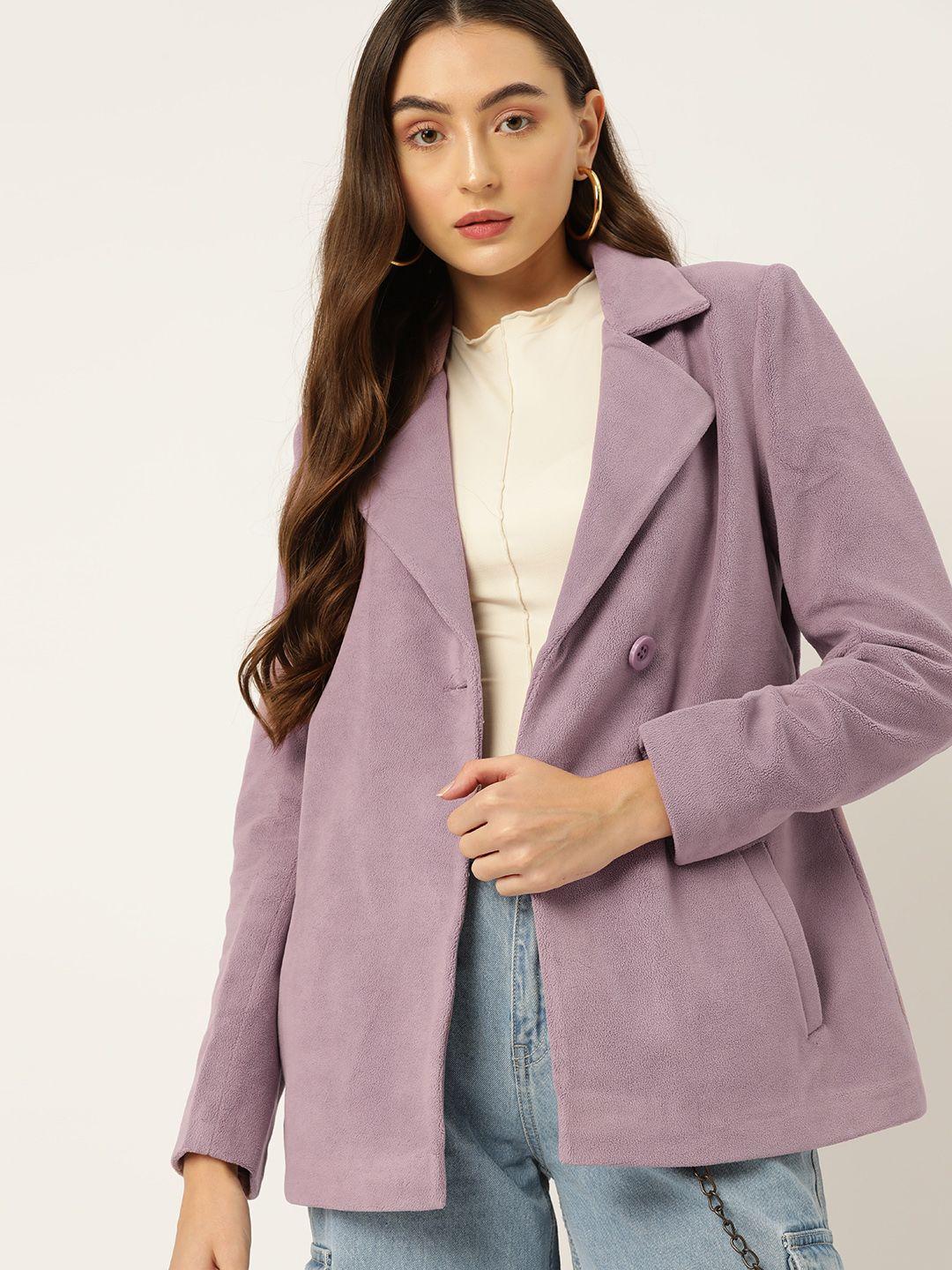 dressberry women solid single-breasted overcoat