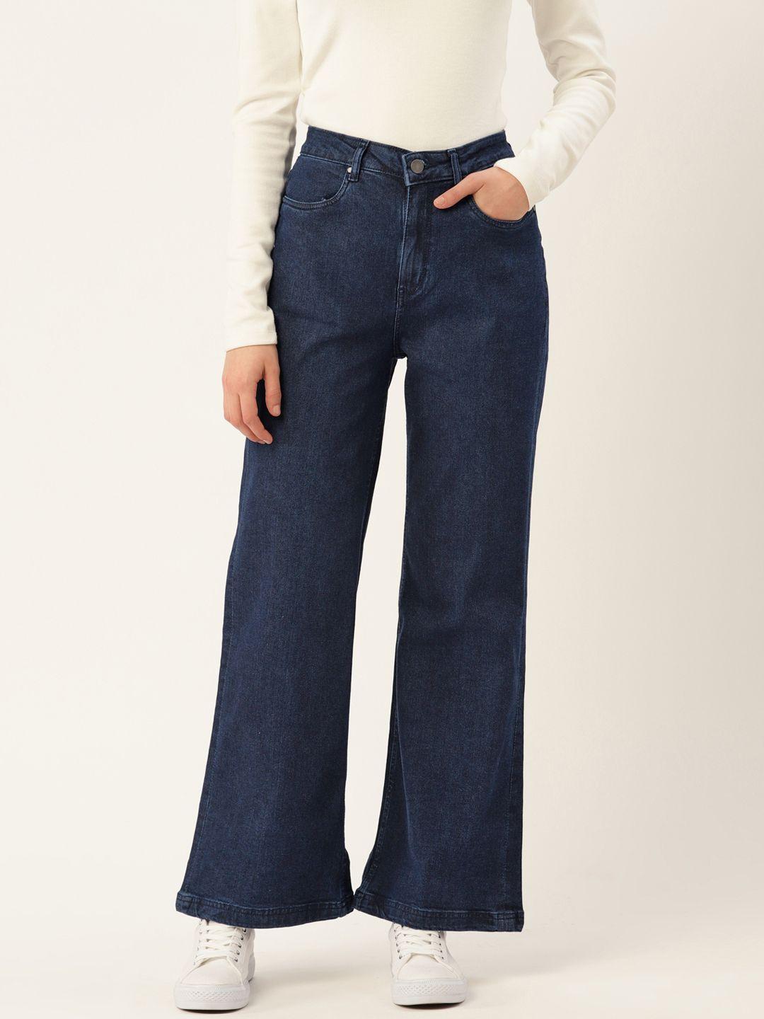 dressberry women wide leg stretchable jeans