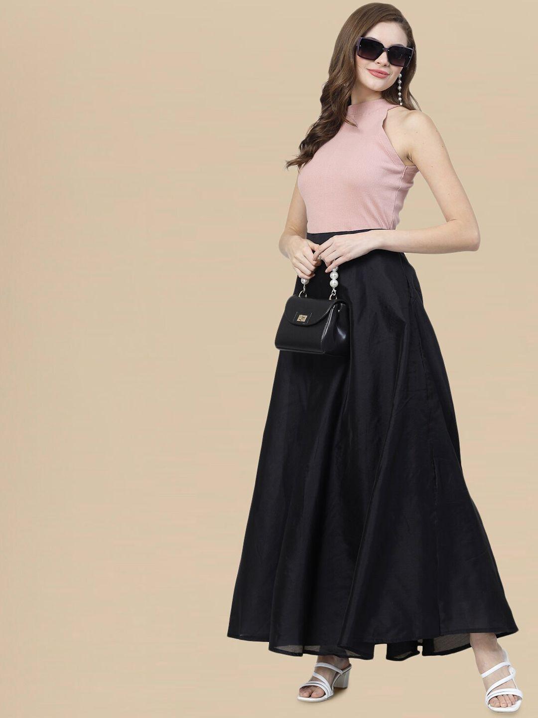 dressberry  panelled maxi length flared skirts