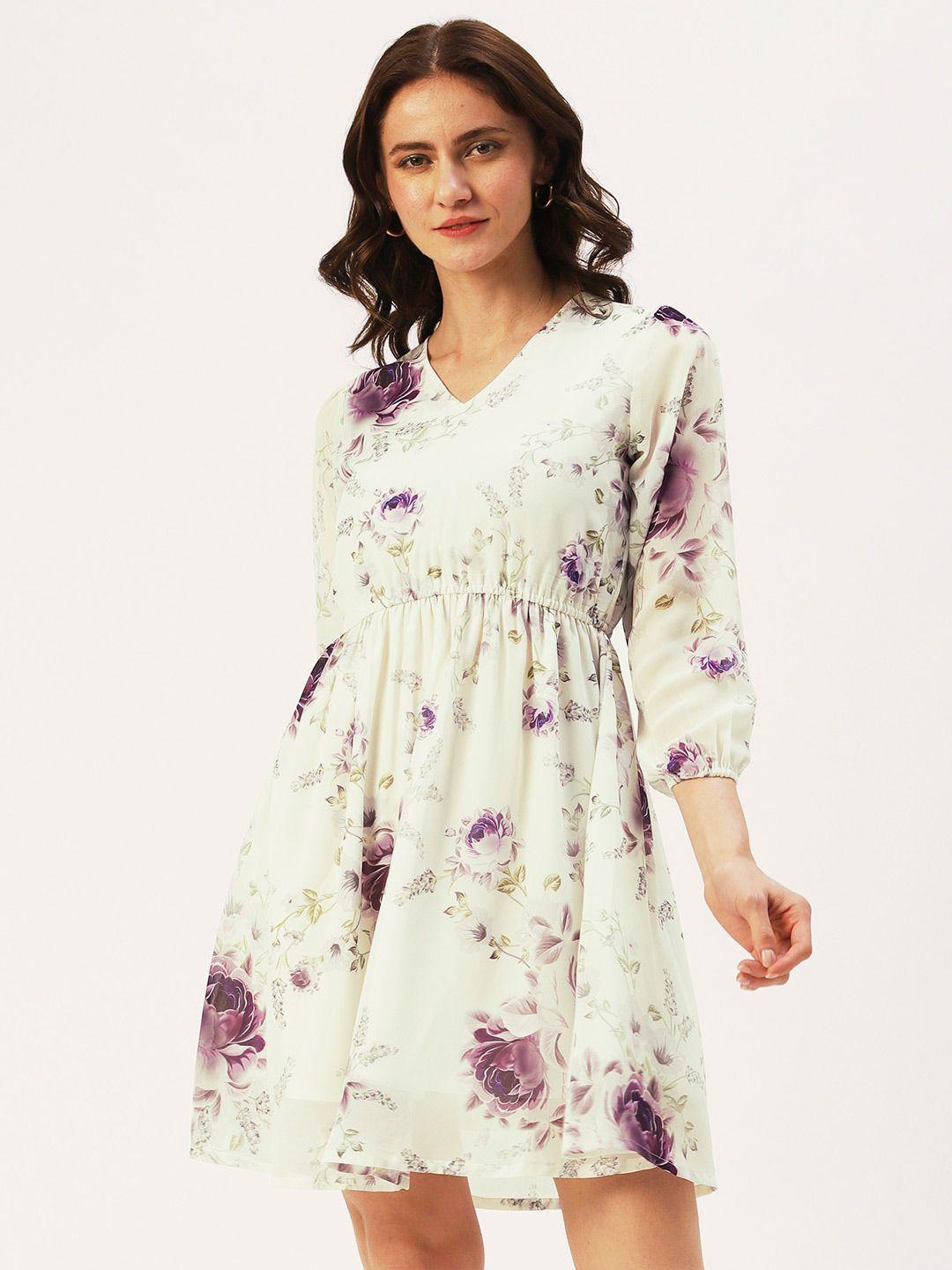 dressberry  v-neck floral printed dress