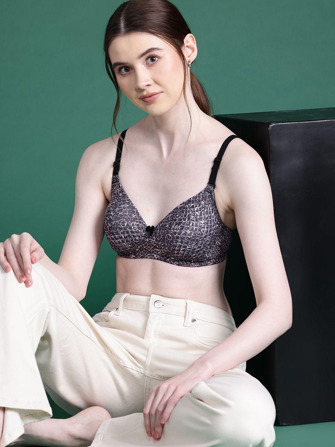 dressberry abstract full coverage lightly padded bra