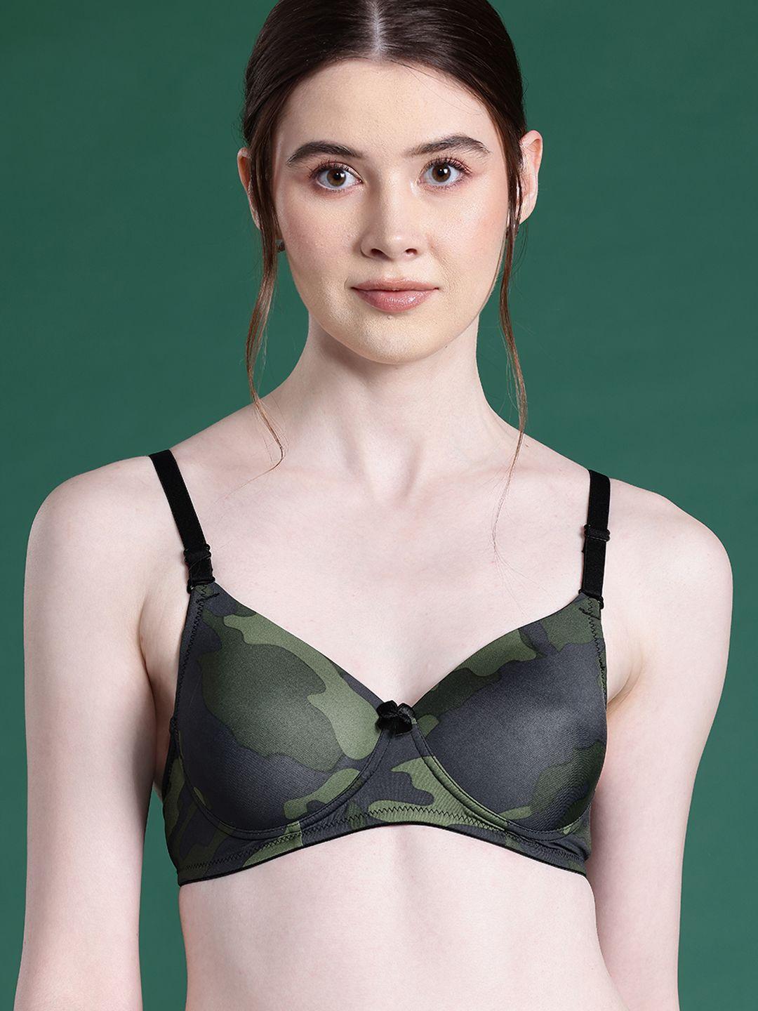 dressberry abstract printed full coverage lightly padded bra