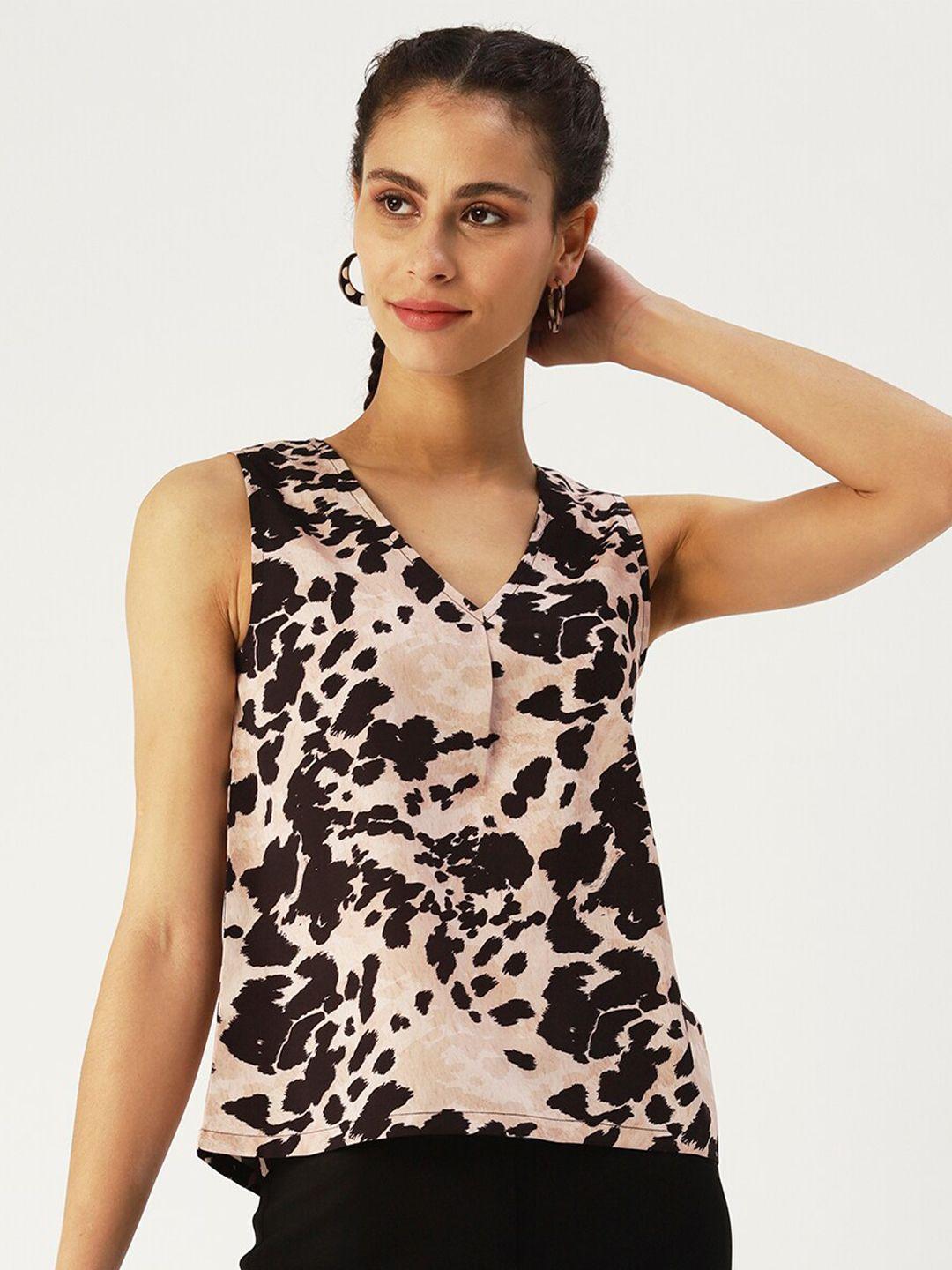 dressberry animal print crepe top