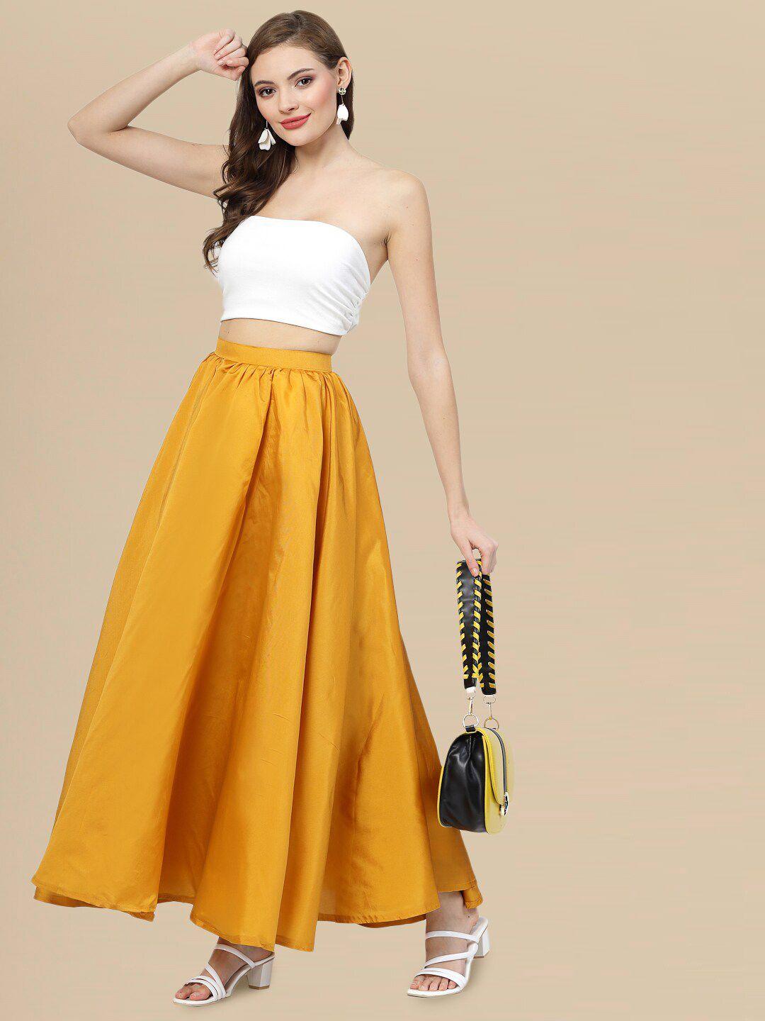 dressberry ankle length flared skirt