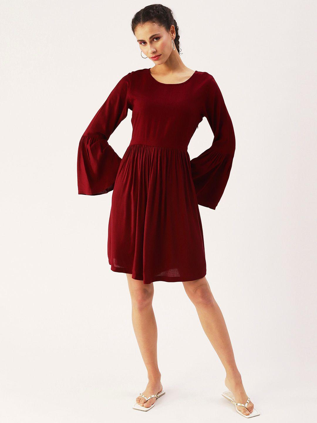 dressberry bell sleeves flared dress