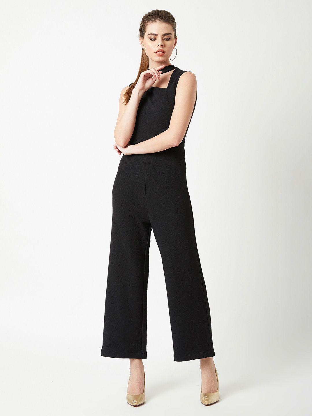 dressberry black sleeveless basic jumpsuit