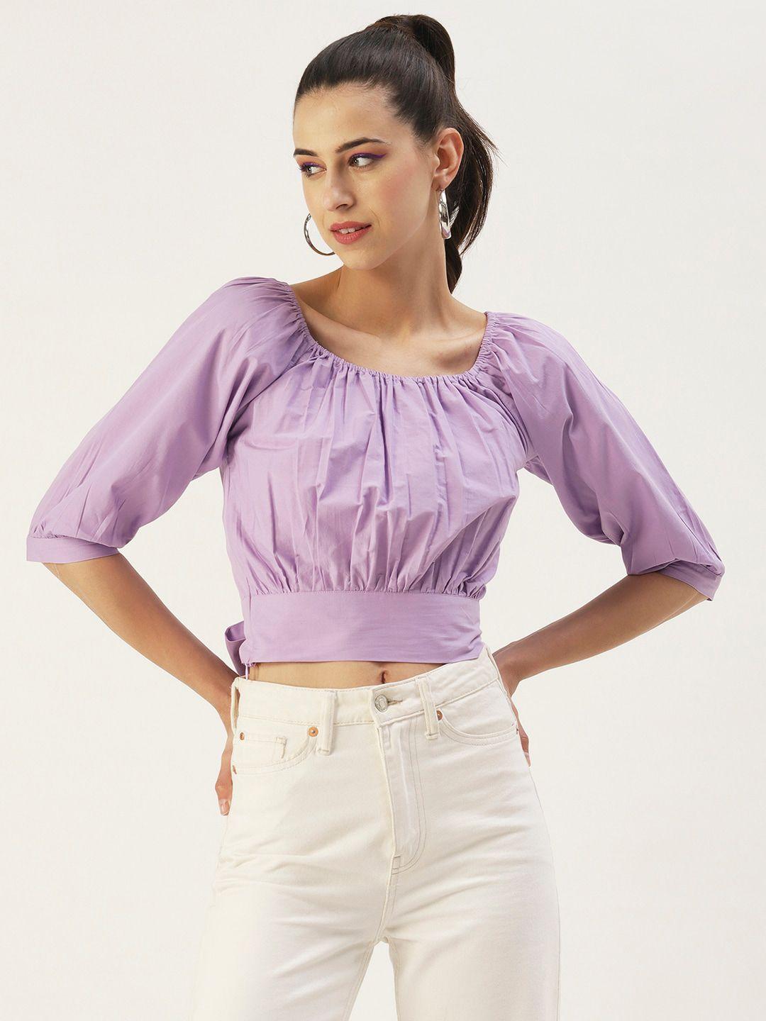 dressberry blouson cotton crop top