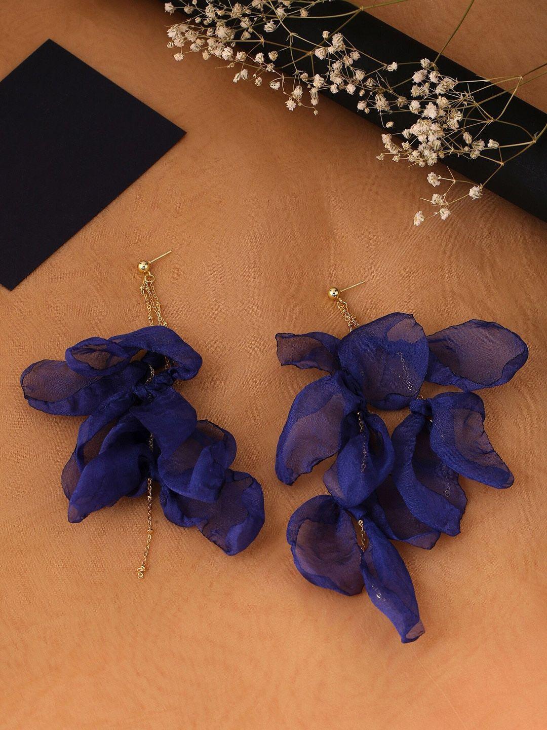 dressberry blue contemporary drop earrings