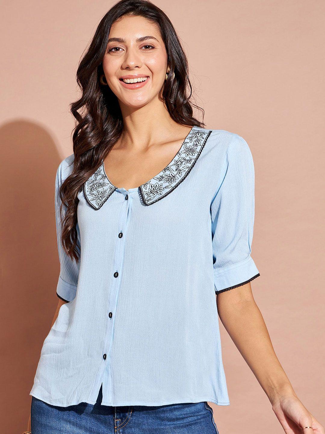 dressberry blue shirt style top