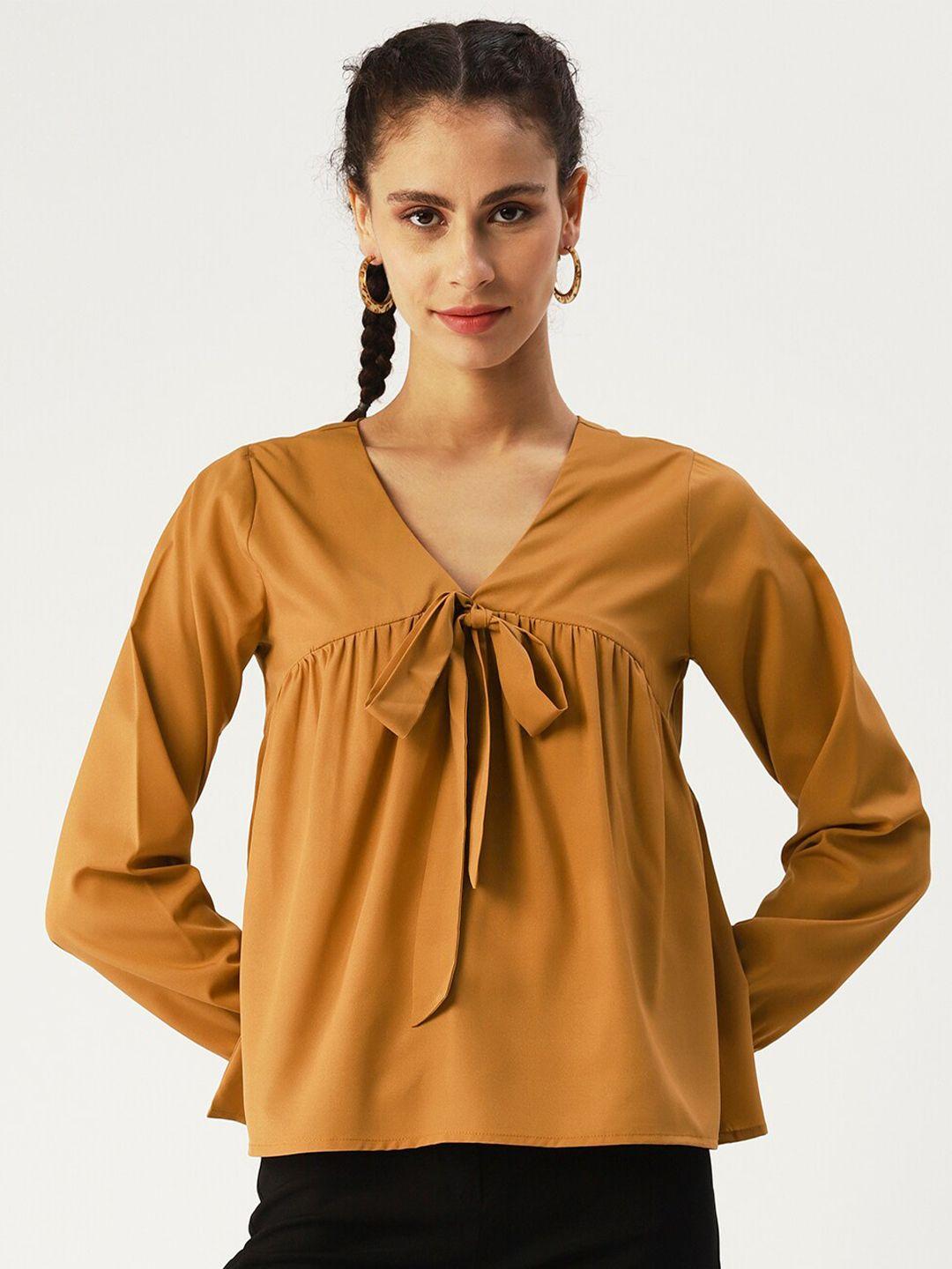 dressberry bronze-toned crepe top