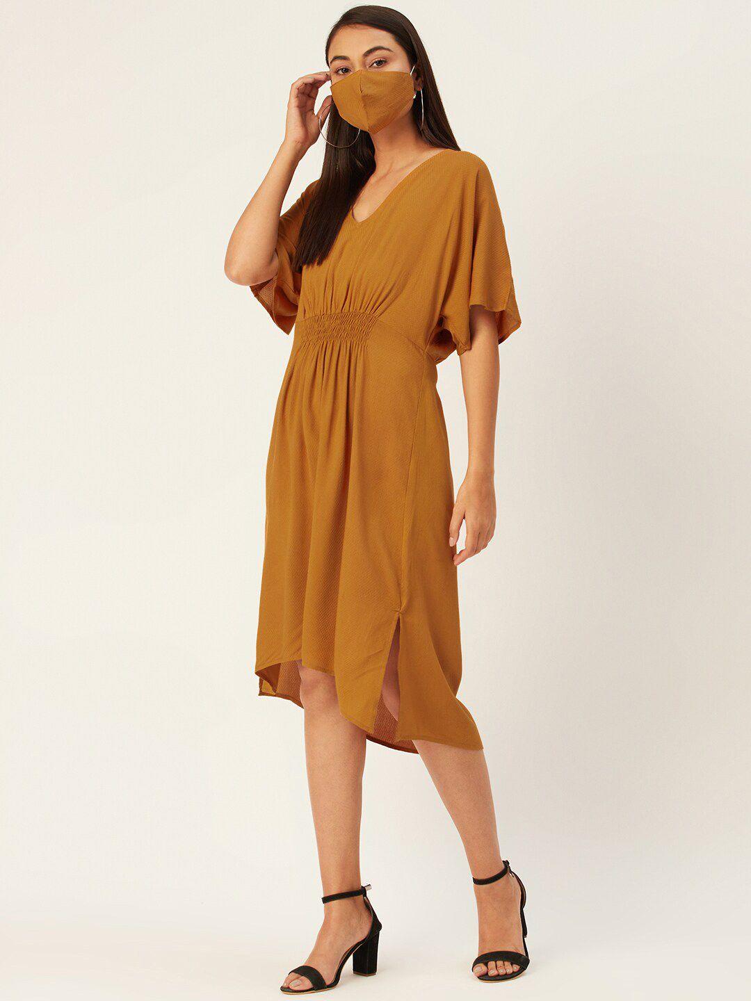 dressberry brown solid high low dress