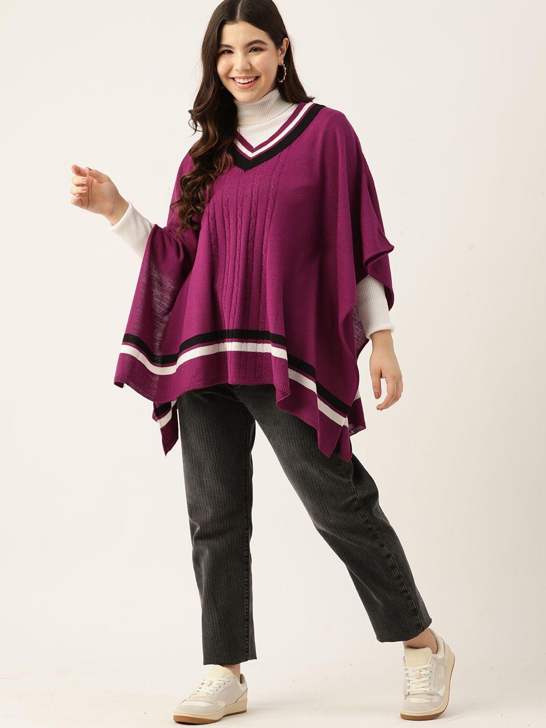 dressberry cable knit acrylic poncho