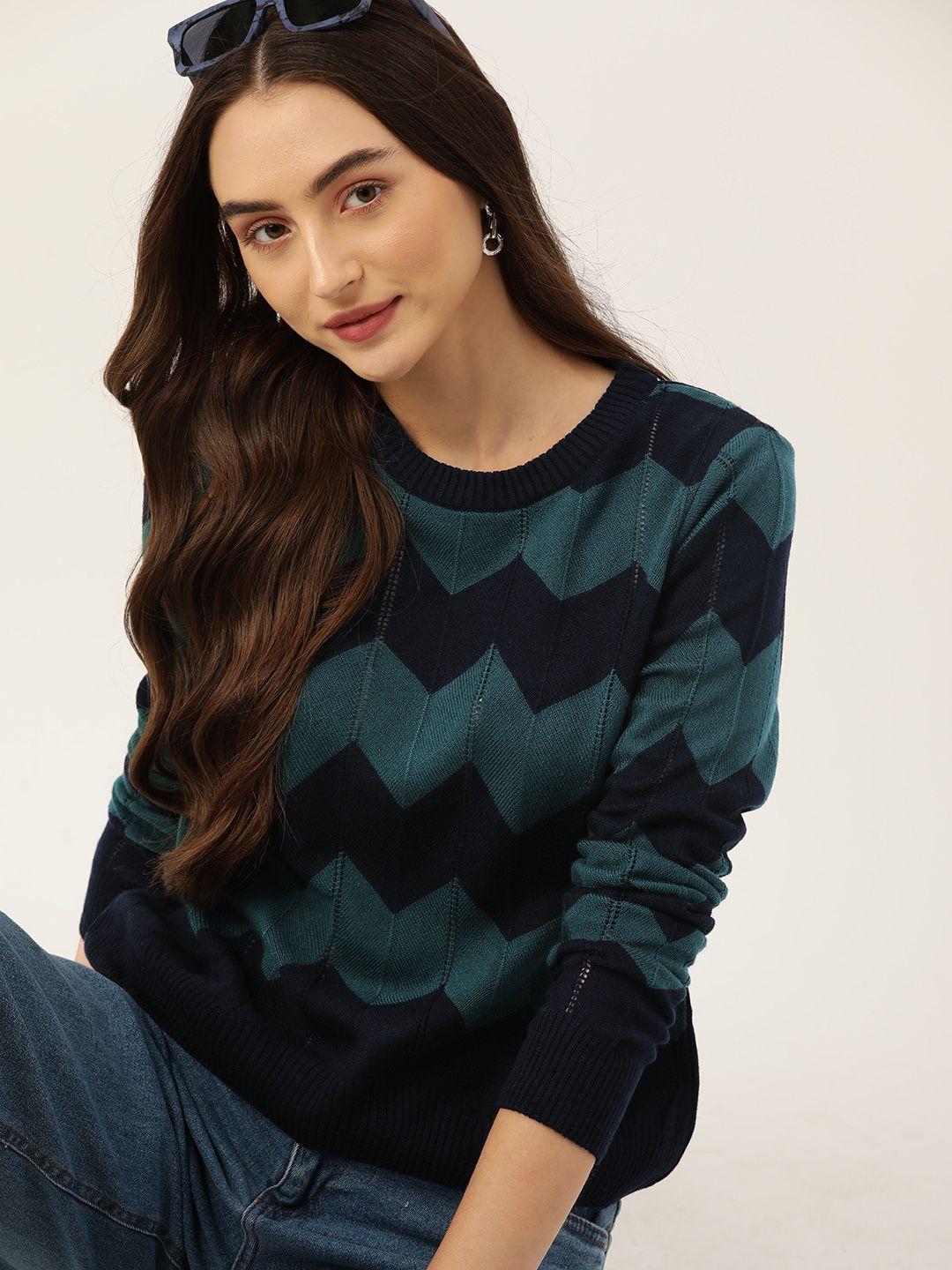 dressberry chevron printed acrylic pullover