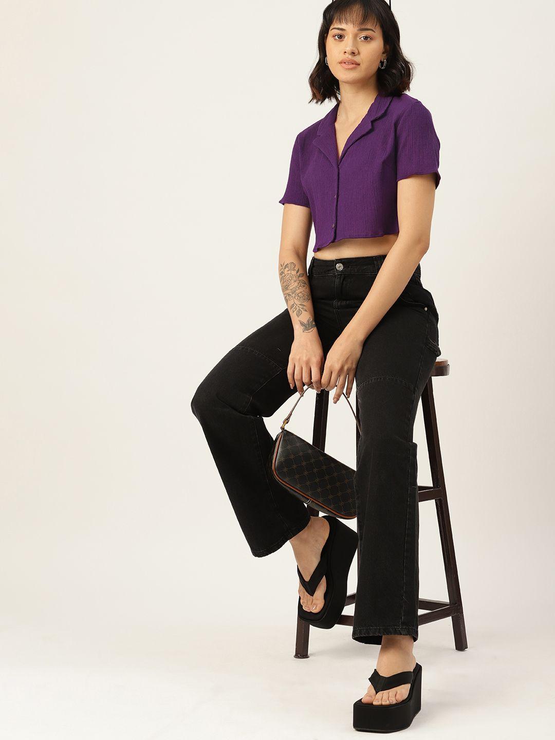 dressberry cropped pure cotton casual shirt