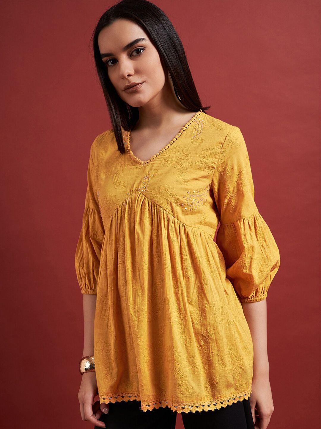 dressberry embroidered cotton top
