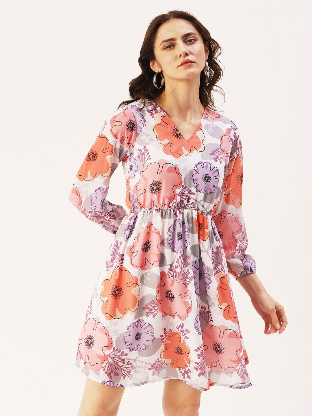 dressberry floral georgette dress