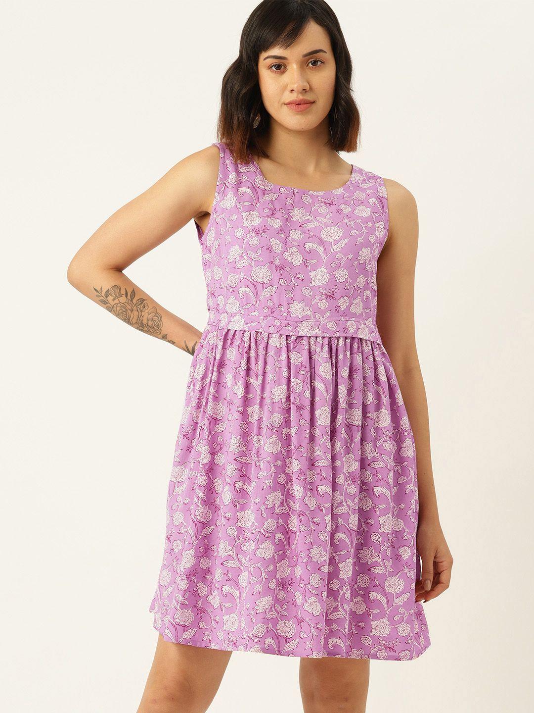 dressberry floral print a-line dress