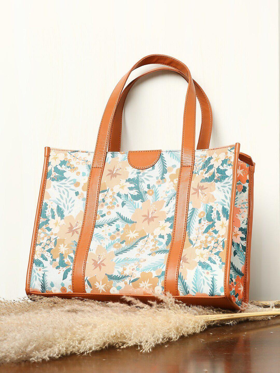 dressberry floral printed shopper tote bag