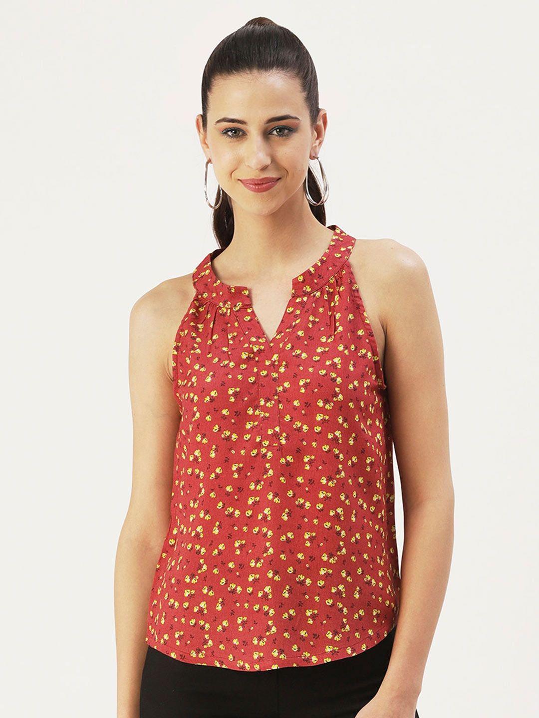 dressberry floral printed sleeveless top