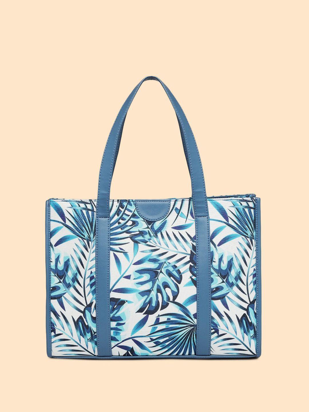 dressberry floral printed structured oversized tote bag