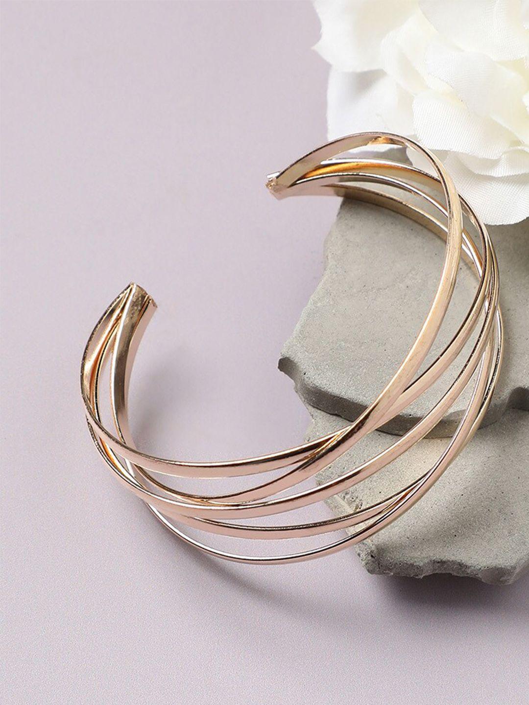 dressberry gold-plated bangle-style bracelet