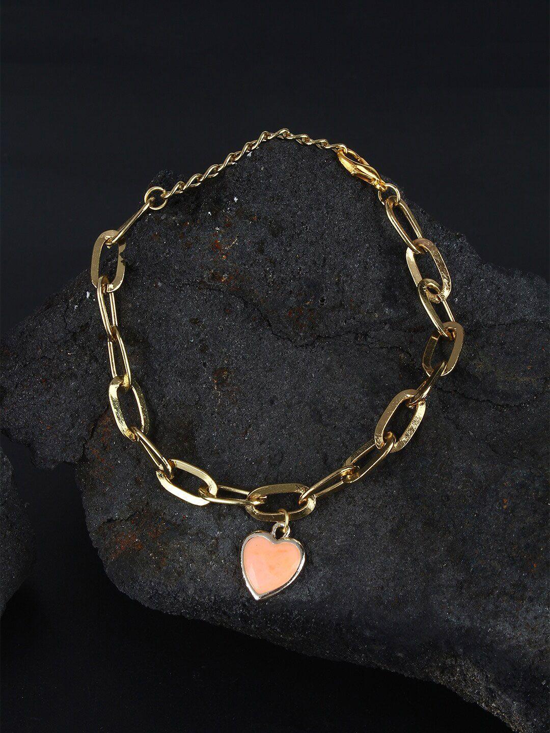 dressberry gold-toned brass gold-plated link bracelet