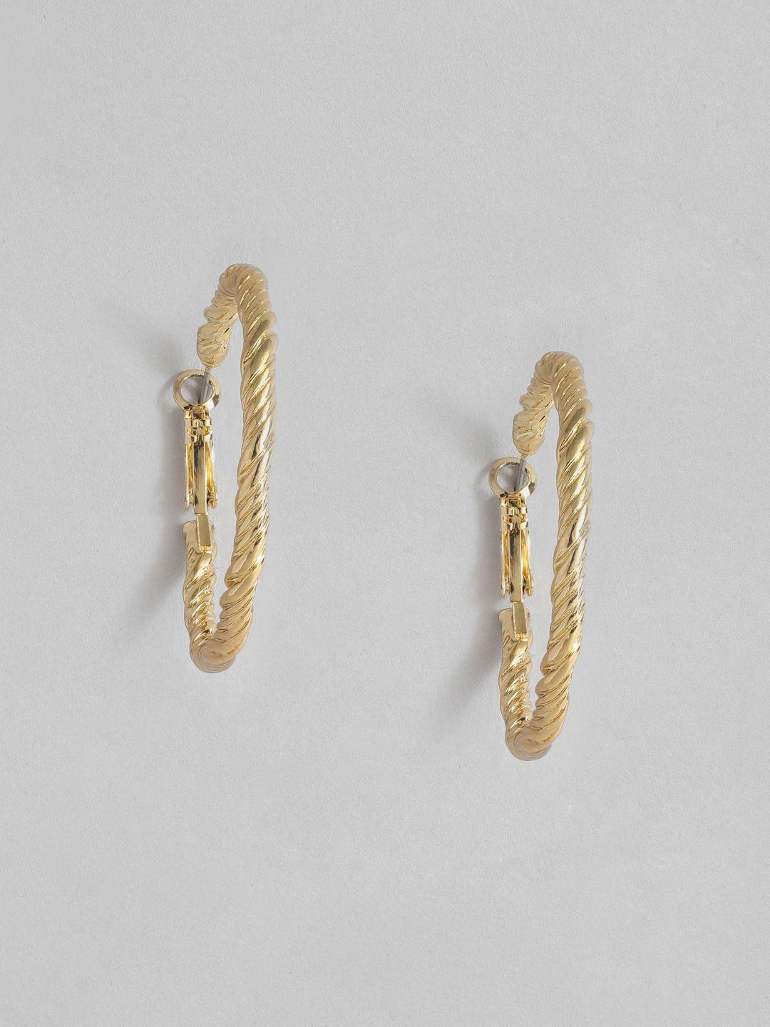 dressberry gold-toned circular hoop earrings