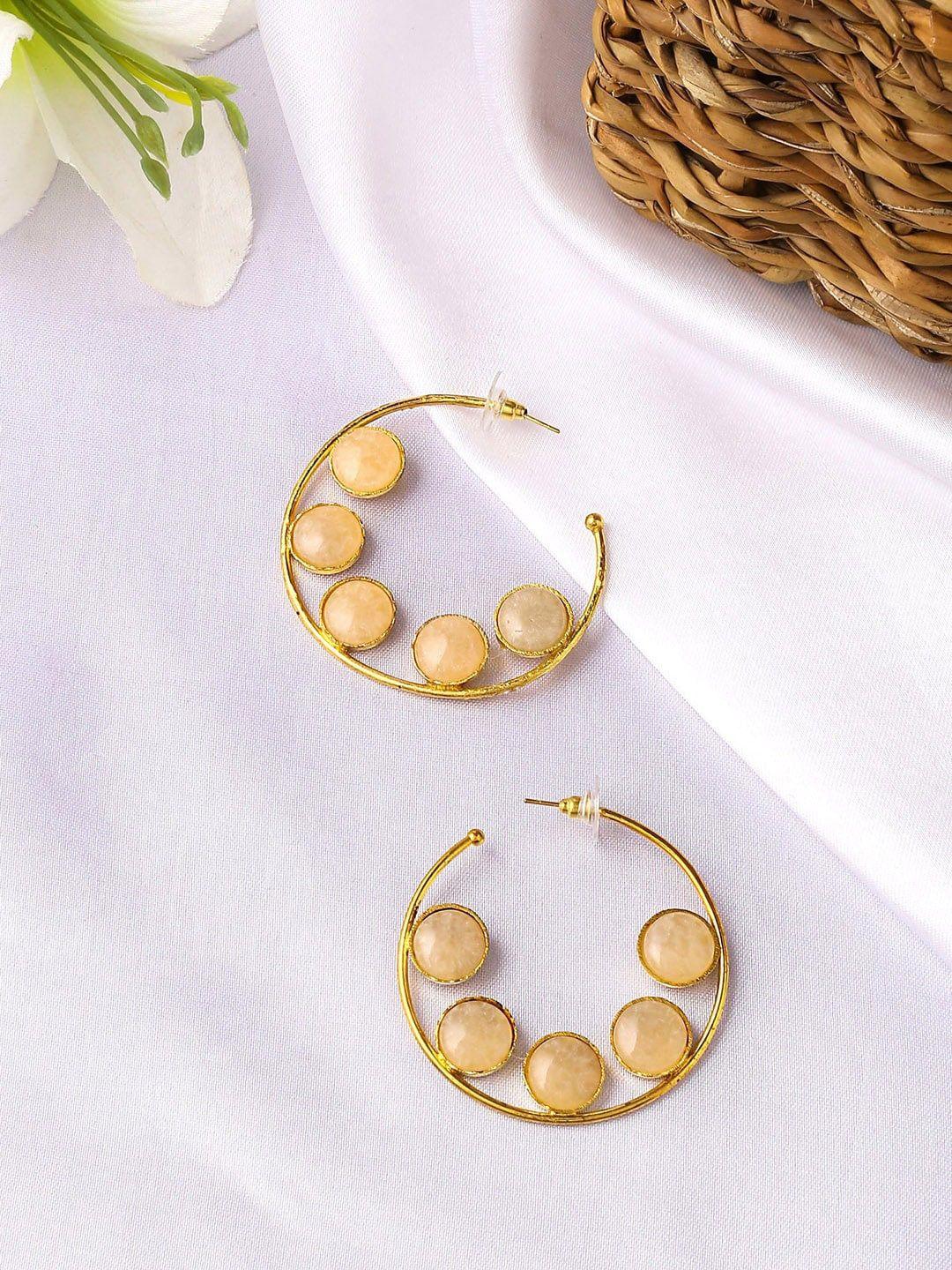 dressberry gold toned gold plated half hoop earrings