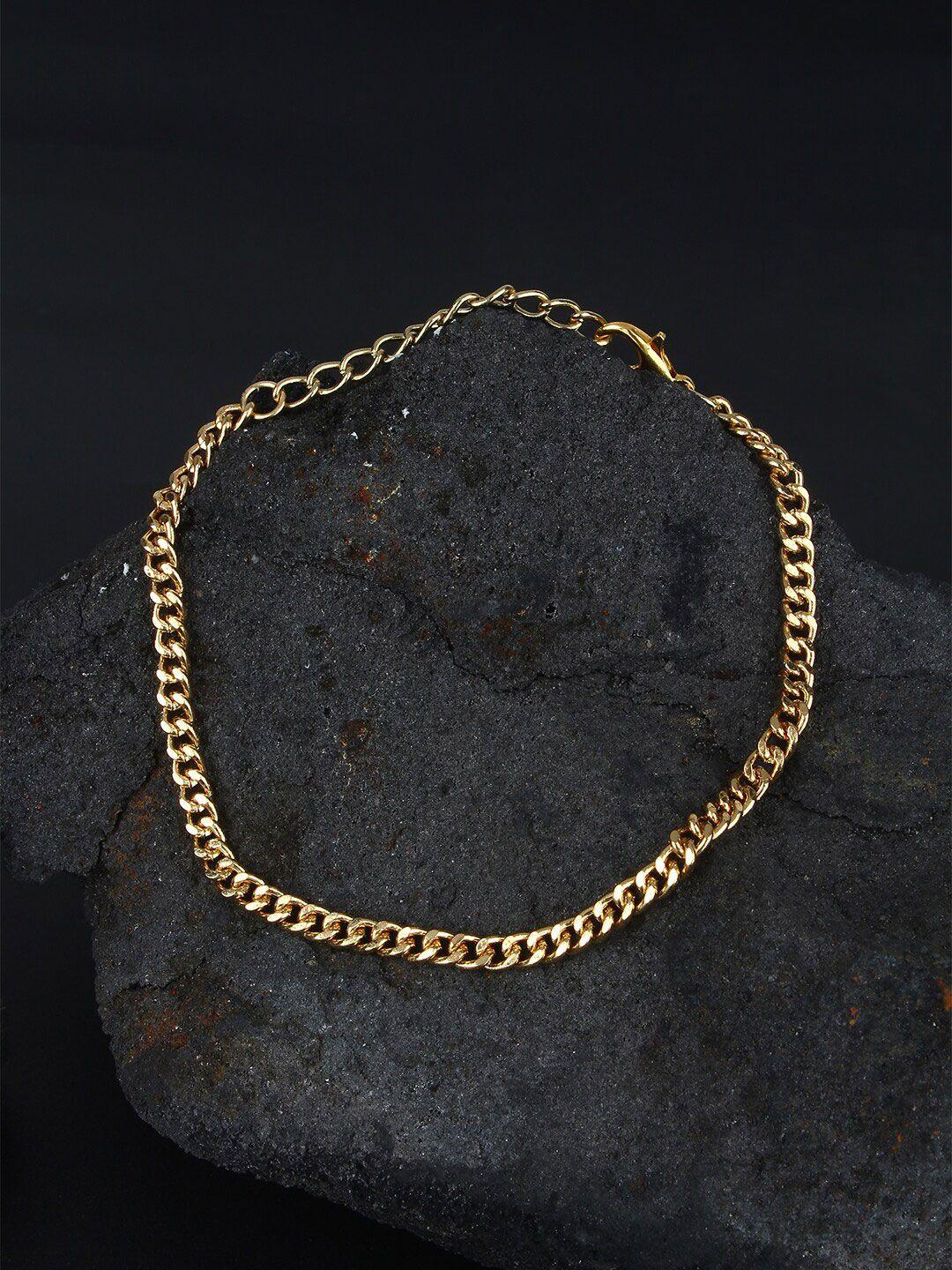 dressberry gold-toned gold-plated link bracelet
