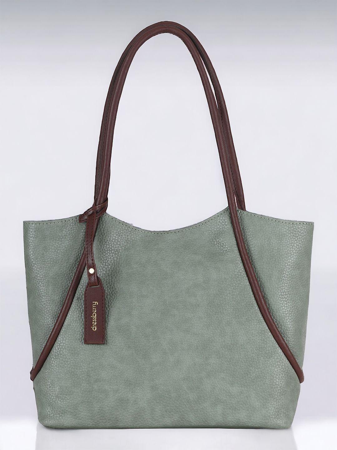 dressberry green shopper shoulder bag
